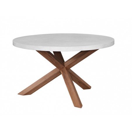 Shenandoah Polystone & Teak Round Dining Table