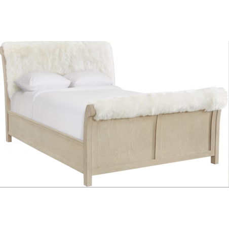 Catalina Sheepskin Sleigh Bed