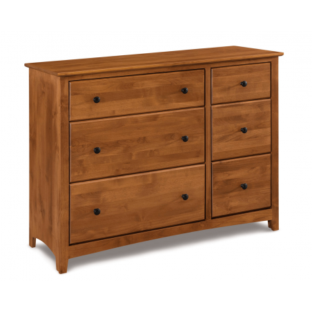 Alder Shaker 6 Drawer Combo Dresser