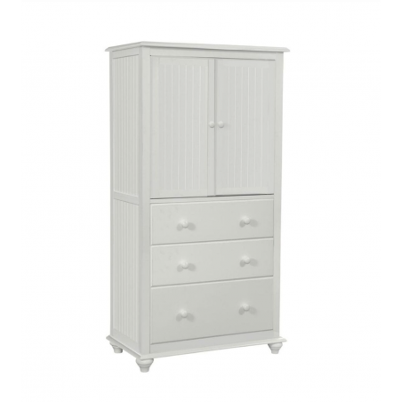 Cottage 3 Drawer Armoire-White