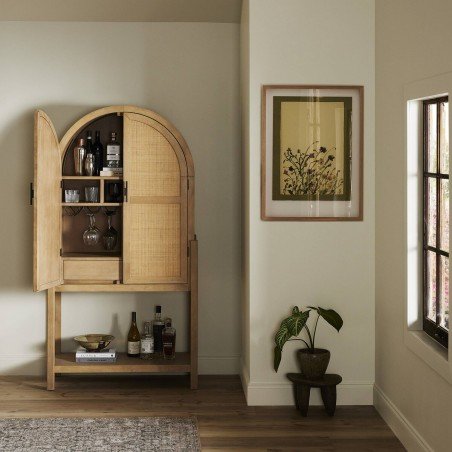 Dulane Bar Cabinet- Light Natural