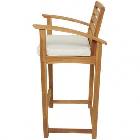 Teak Bar Stool w/ Cushion