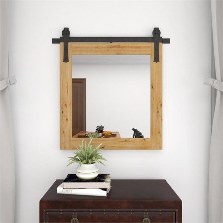 Wood/ Metal Wall Mirror