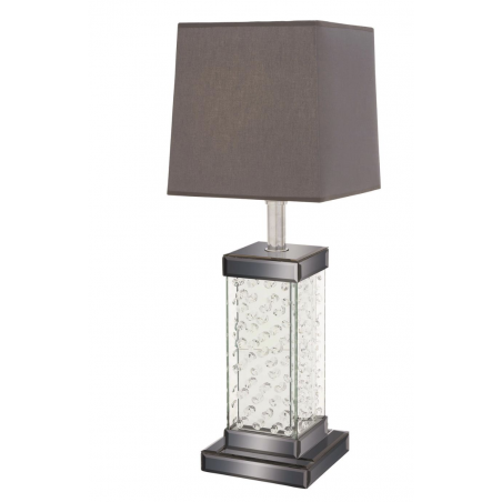 Glass Glam Table Lamp- Grey