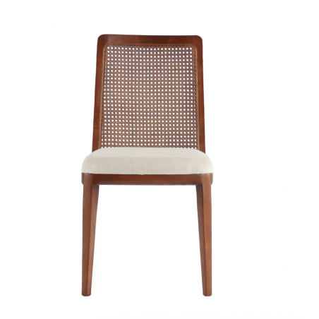 Cane Dining Chair- Beige/Brown