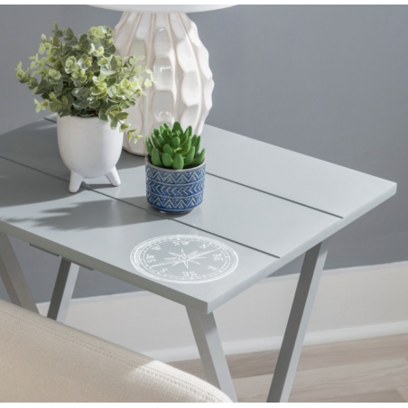 Compass Light Grey Table Set