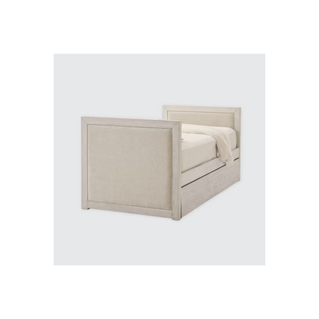 Hamilton Upholstered Twin Daybed with Trundle in Chalk White Finish