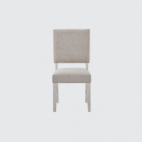 Hamilton Upholstered Side Chair in Chalk White Finish