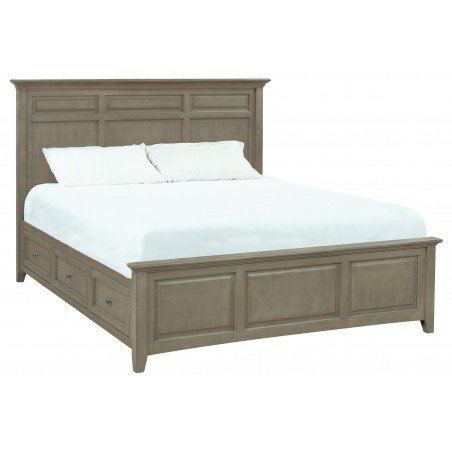 King McKenzie Mantel Storage Bed Fieldstone Gray