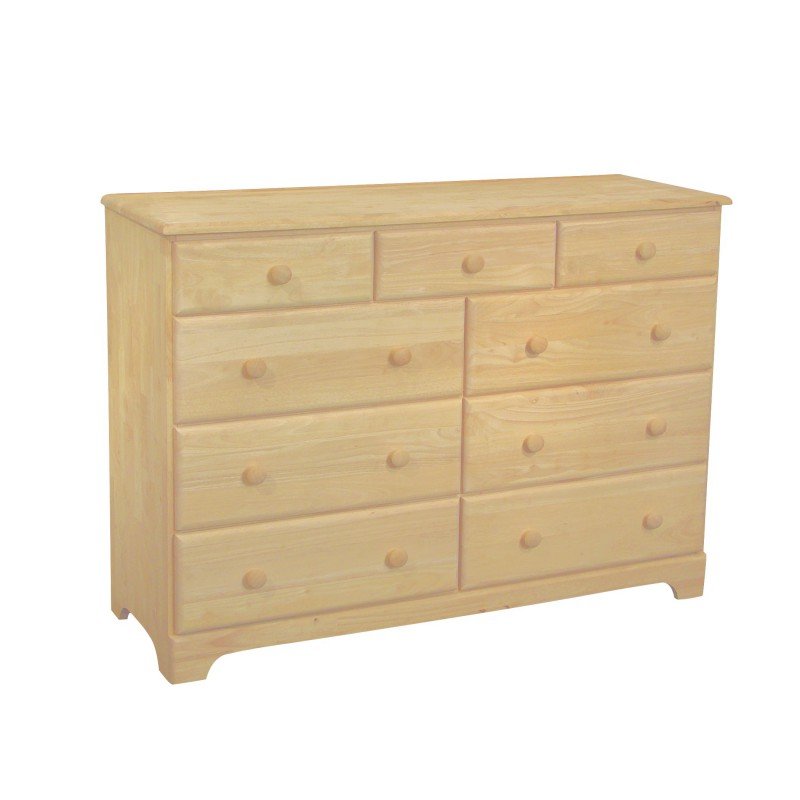 50 Inch Jamestown 9 Drawer Dresser, 50 Inch Long White Dresser