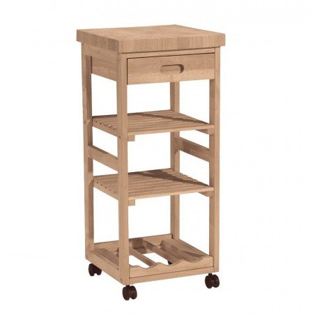 [15 Inch] Trolley Cart with Wine Rack