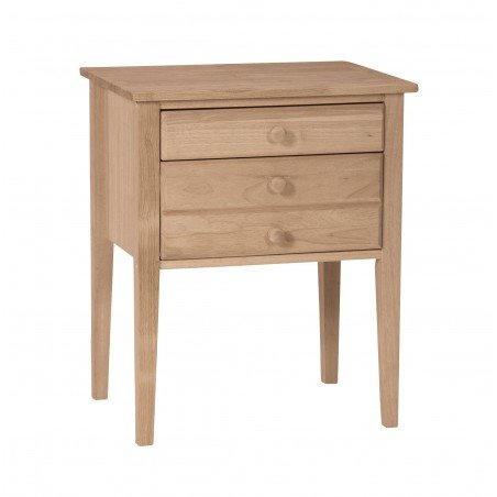 [24 Inch] 2 Drawer Country Accent Table