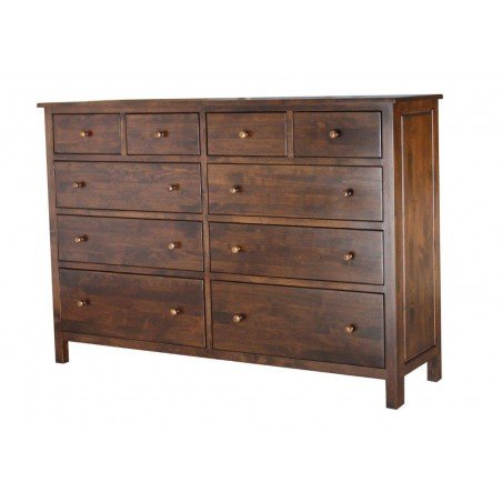 [62 Inch] Alder Heritage 10 Drawer Dresser