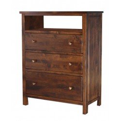 [33 Inch] Alder Heritage 3 Drawer Chest - shown in Brown Mahogany finish