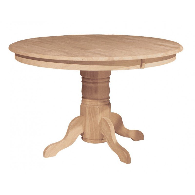 48 inch round pedestal dining table with leaf