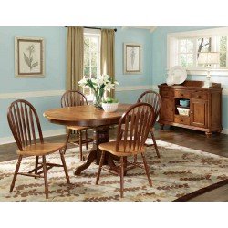 [42x42-60 Inch] Butterfly Dining Table - Cinnamon & Espresso