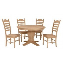 [48 Inch] Solid Dining Table - with T-10B Pedestal