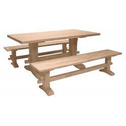 [72 Inch] Heavy Trestle Dining Table