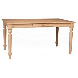 [60 Inch] Farmhouse Dining Table with Drawer