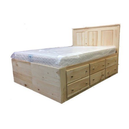 Pine Storage Chest Bed