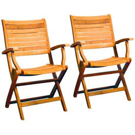 Palu Teak Folding Chair with Arms