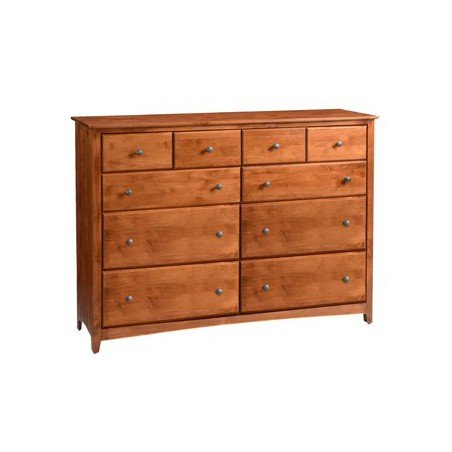 [61 Inch] Alder Shaker 10 Drawer Blanket Drawer Dresser