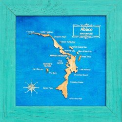 Engraved Map of Abaco Island
