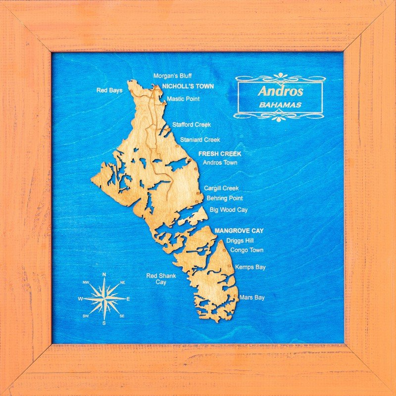 Engraved Map of Andros Island