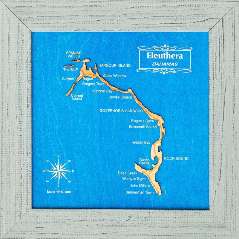 Engraved Map Of Eleuthera Island 
