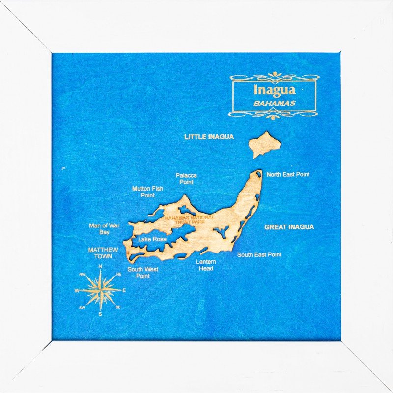 Engraved Map of Inagua Island