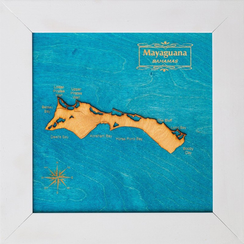 Engraved Map of Mayguana Island