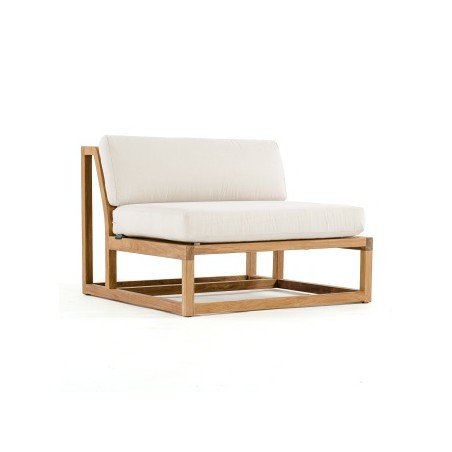 Maya Teak Slipper Chair with Upholstery - Sectional Component
