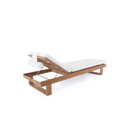 Horizon Teak Chaise Lounger w/Cushion